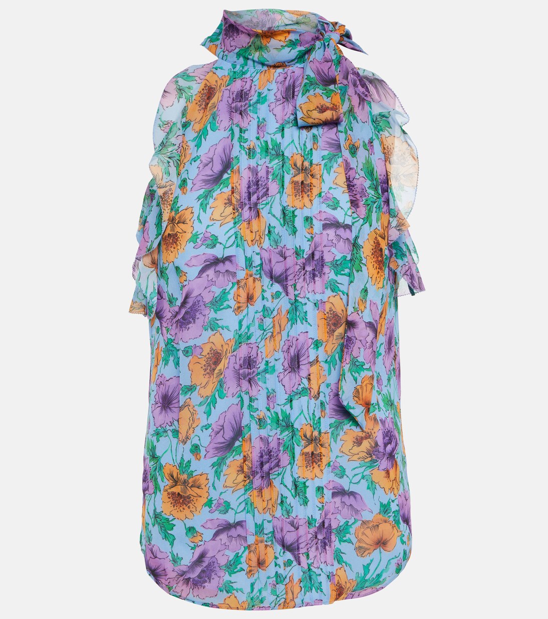Top Dali de seda floral | Veronica Beard