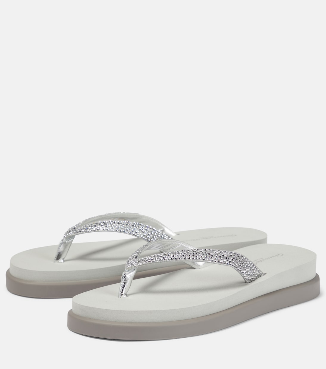 Sandali infradito in pelle con platform | Gianvito Rossi