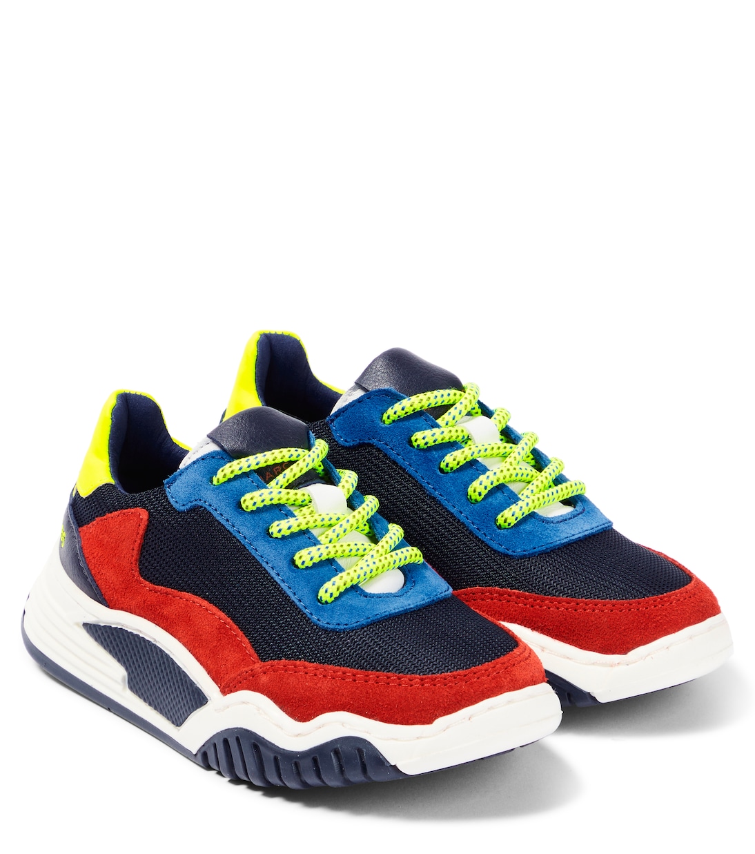 Canvas and suede lace-up sneakers | Marc Jacobs Kids