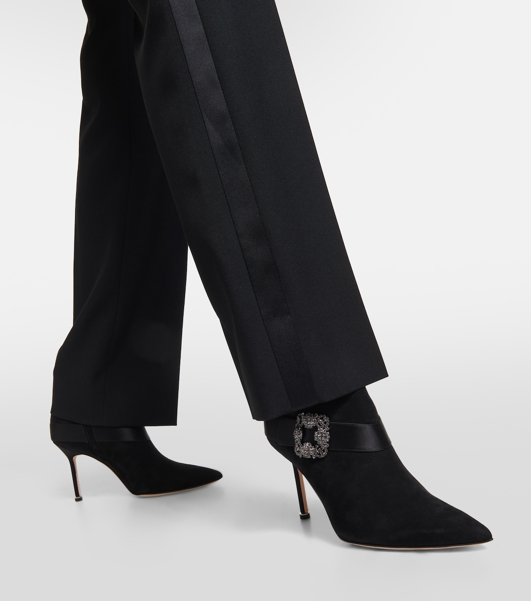 Stivaletti Plinianu in suede | Manolo Blahnik