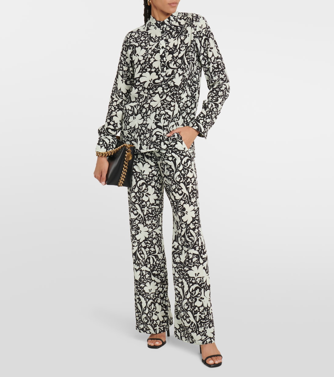 Pantalon ample imprimé en soie | Stella McCartney