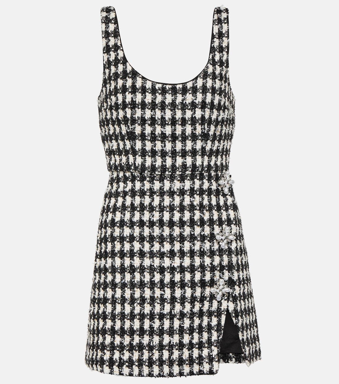 Checked bouclé minidress | Self-Portrait