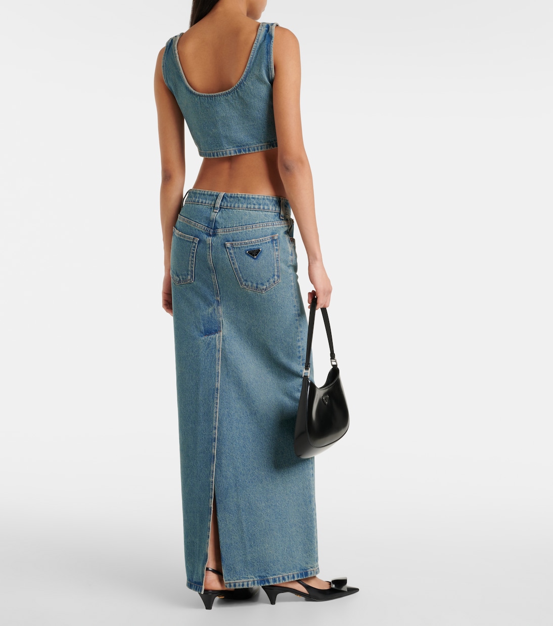 Jupe longue en jean | Prada