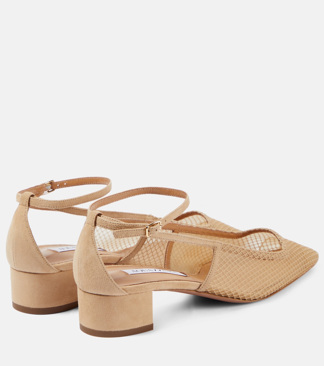 Forbidden Love 35 mesh and suede pumps | Aquazzura