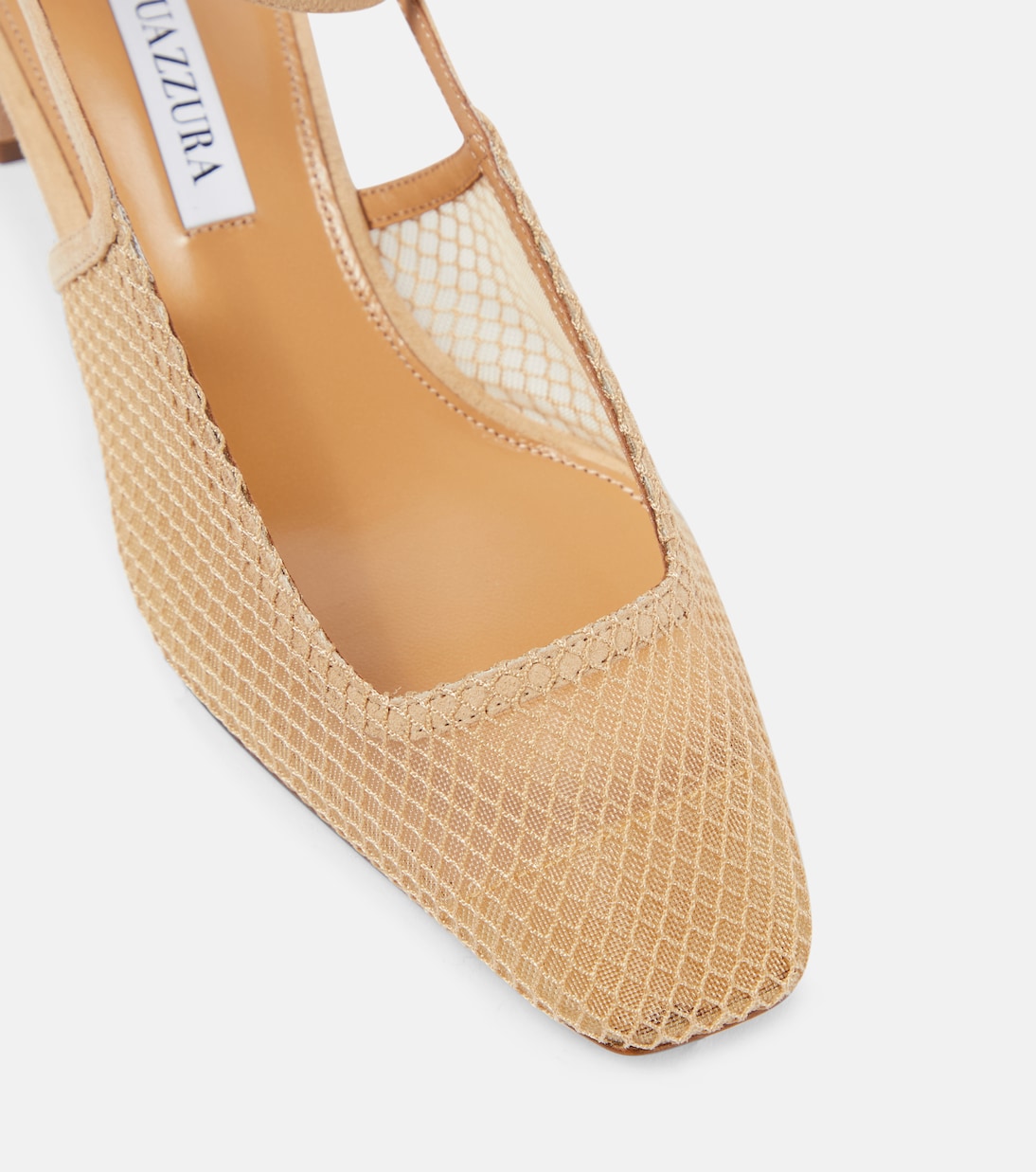 Forbidden Love 35 mesh and suede pumps | Aquazzura