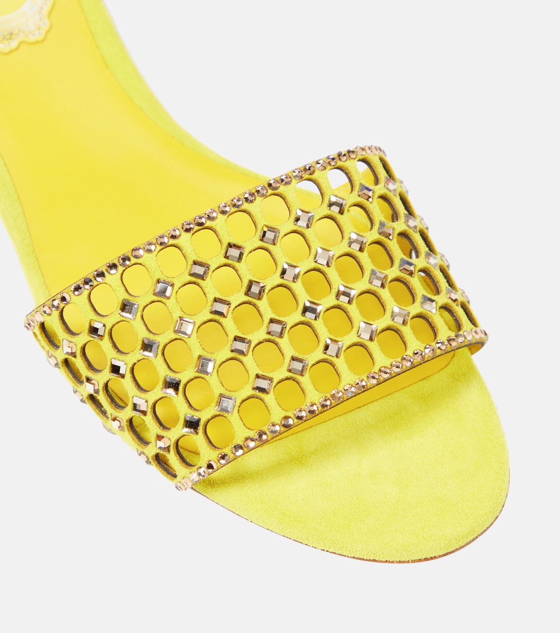 Crystal-embellished suede slides | Rene Caovilla