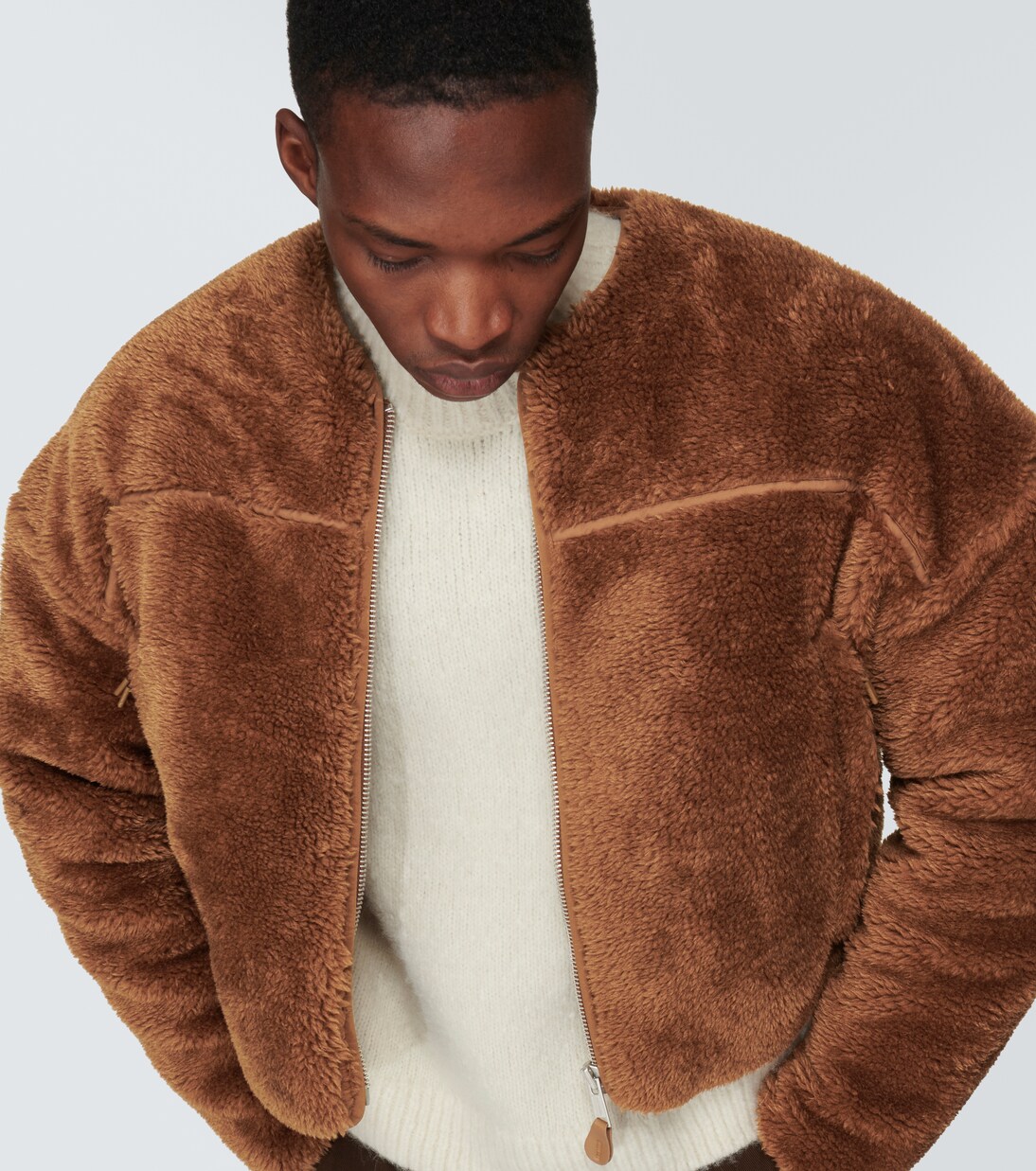 Faux fur jacket in brown Entire Studios Mytheresa