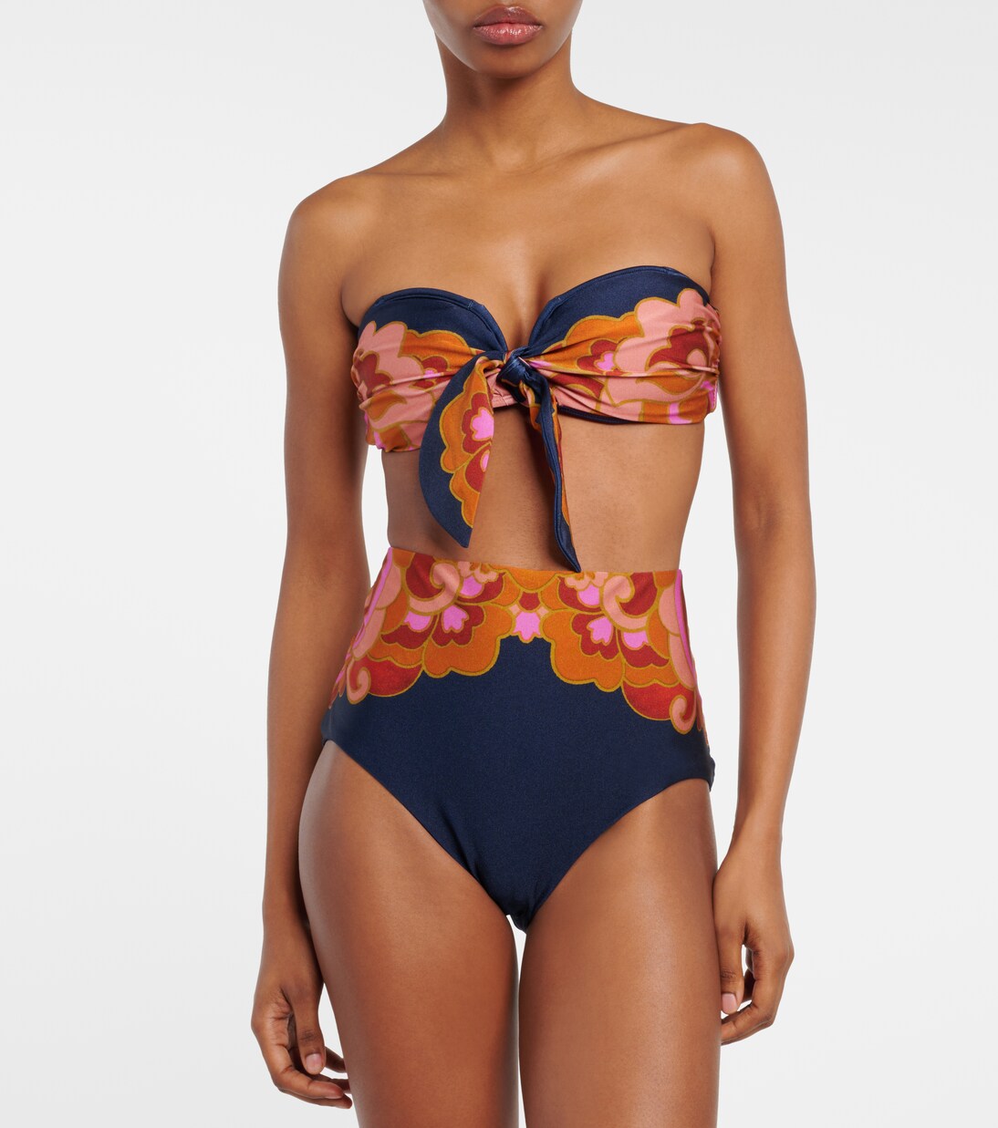 Acadian printed high-rise bikini bottoms | Zimmermann
