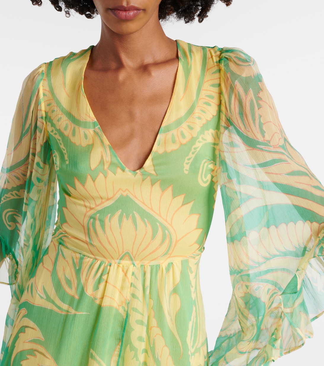Robe longue imprimée en soie | Etro