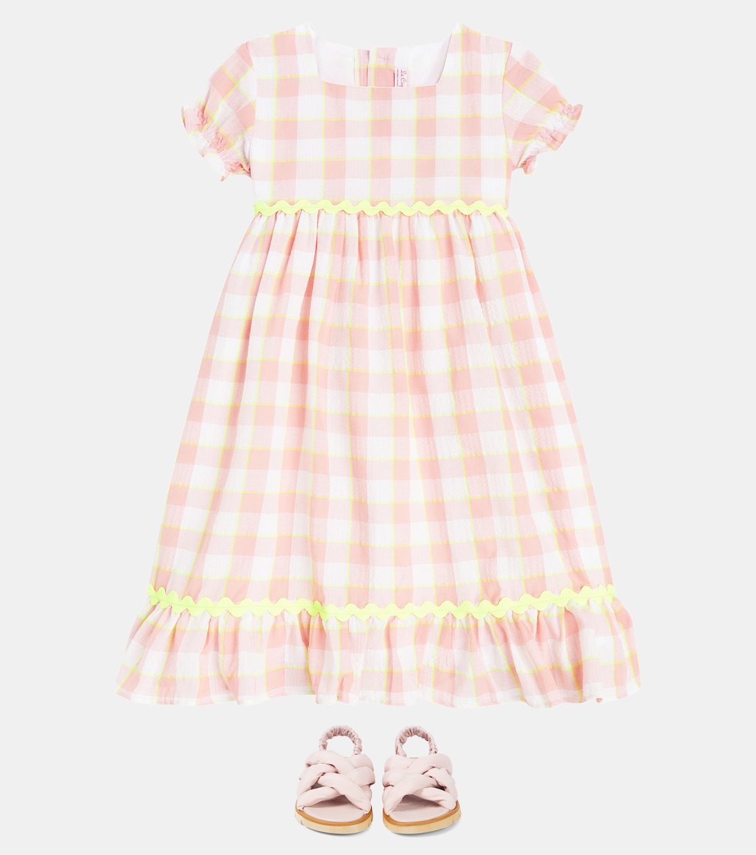 Gabrielle checked cotton dress | La Coqueta