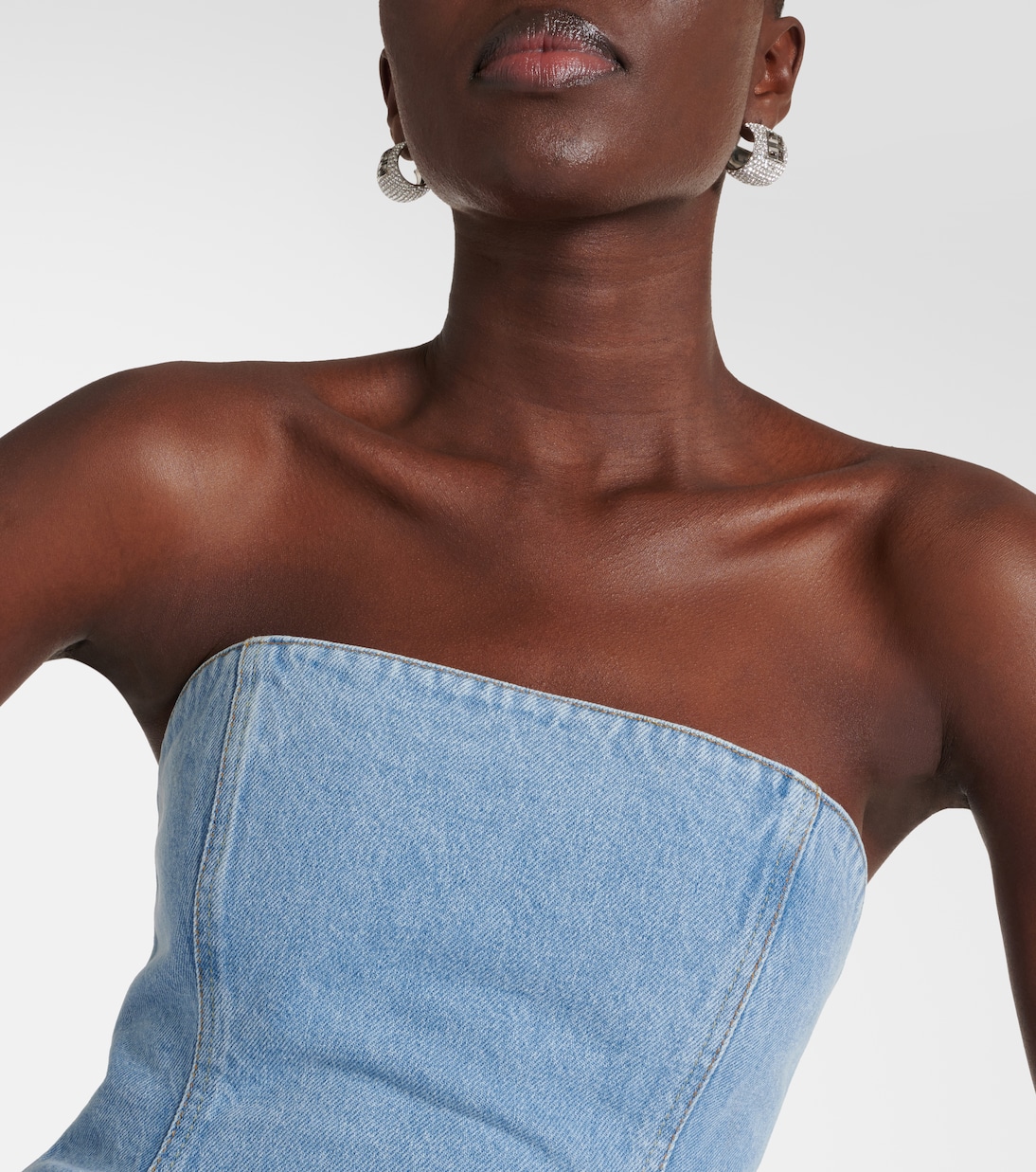 Strapless denim corset | Magda Butrym