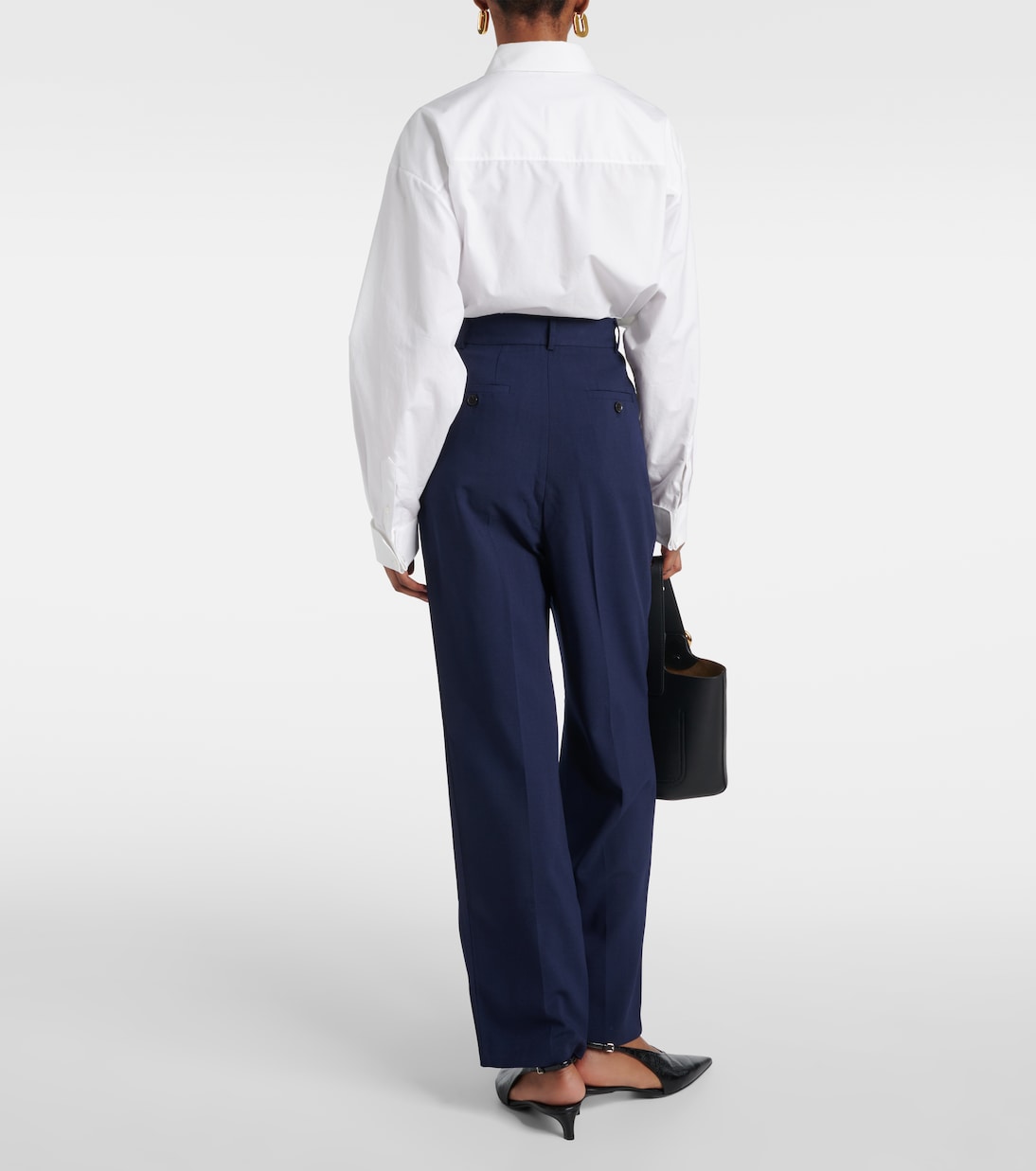 Pantaloni Bea in twill a vita alta | The Frankie Shop