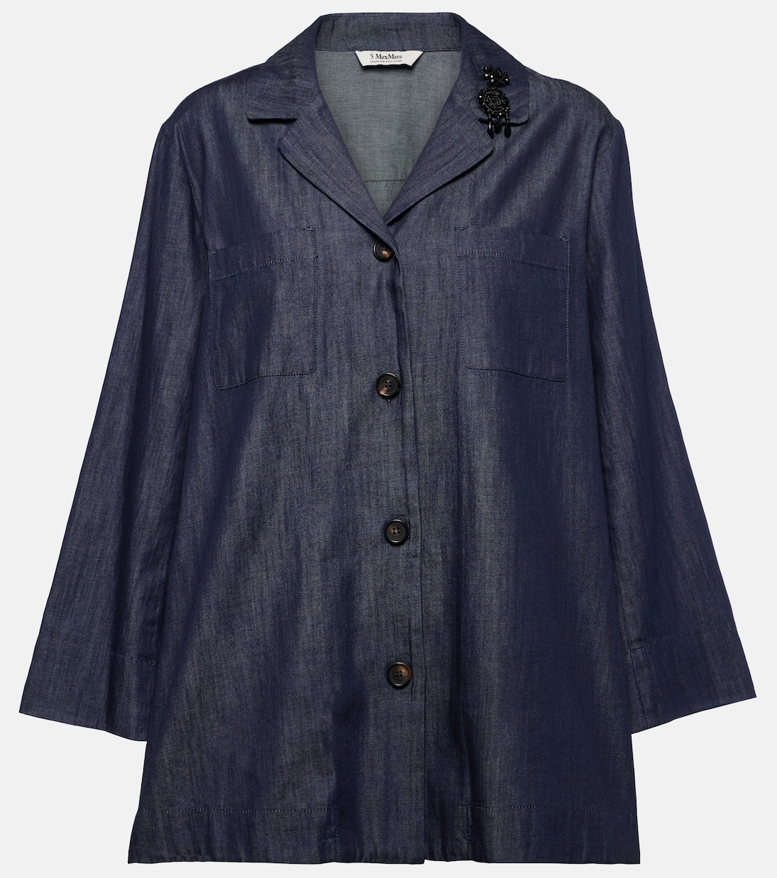 Embellished cotton denim top | 'S Max Mara