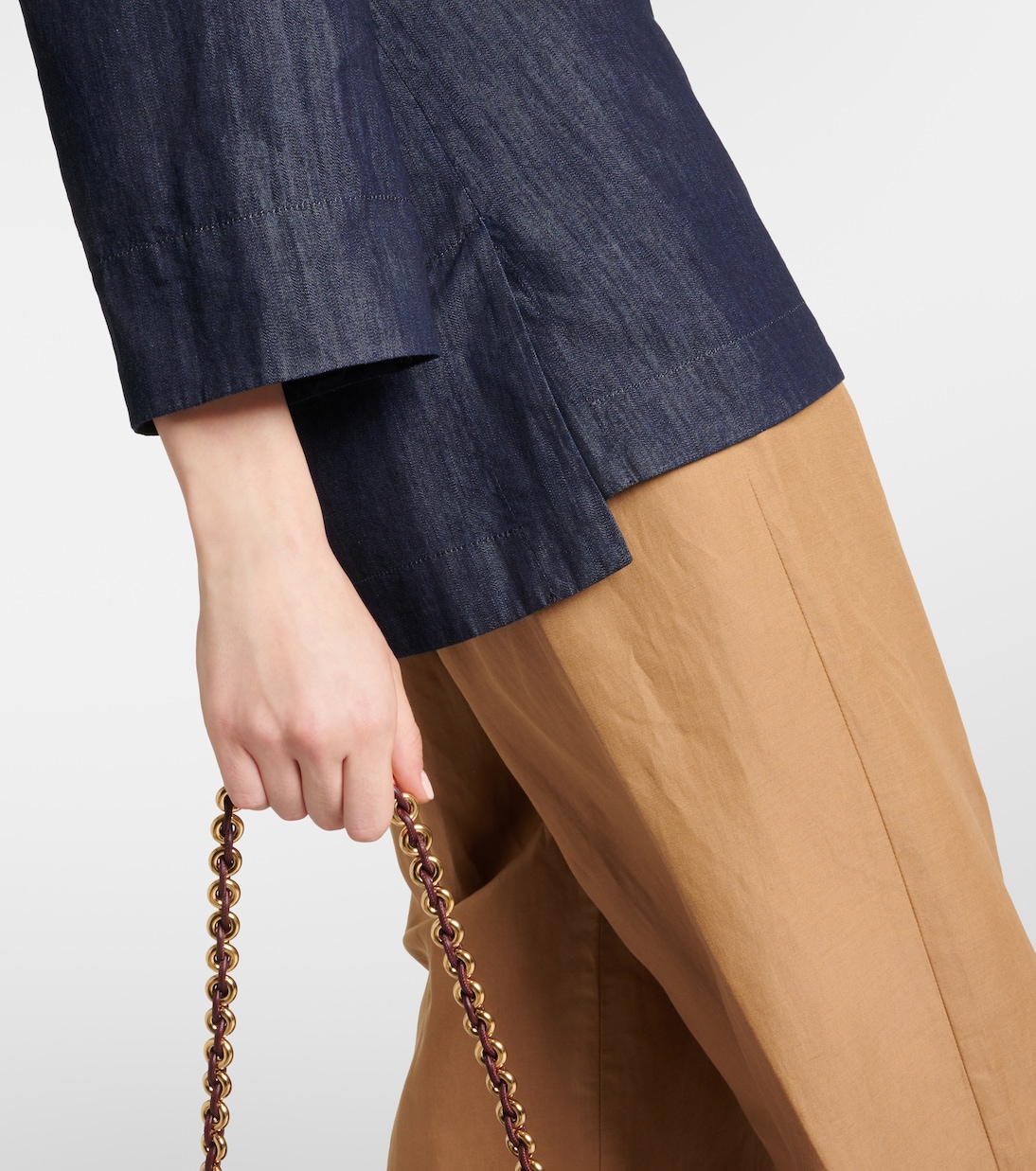 Embellished cotton denim top | 'S Max Mara