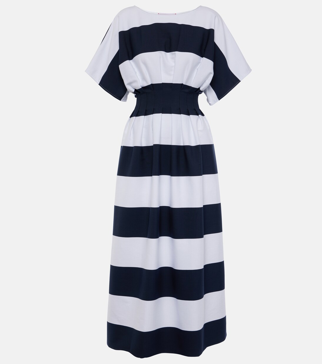 Abito midi in misto cotone a righe | Carolina Herrera