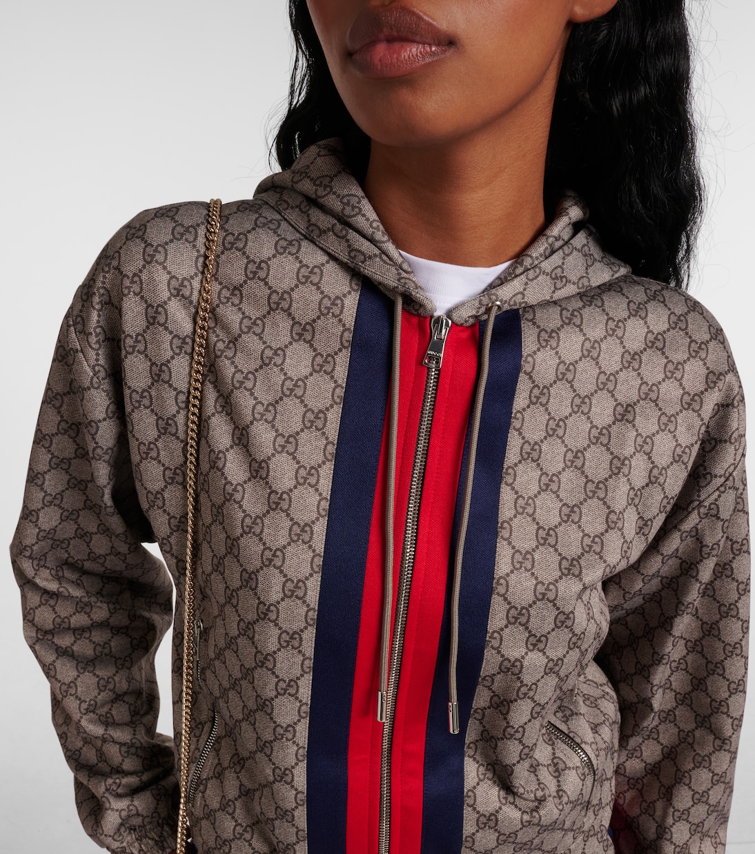 GG Web Stripe jersey technical jacket | Gucci