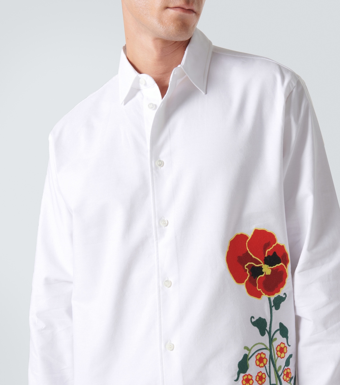 Camicia in cotone con ricamo | JW Anderson