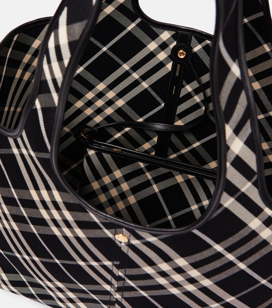 Burberry Check Medium canvas tote bag | Burberry