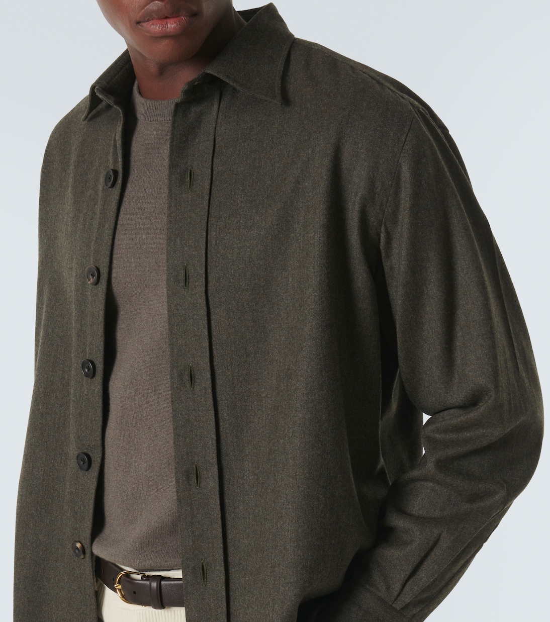 Virgin wool overshirt | Rubinacci