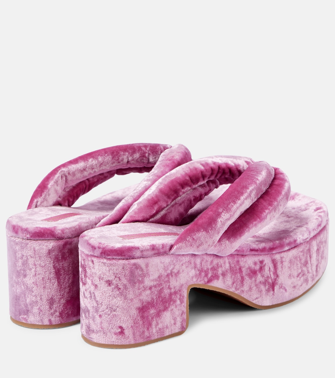 Sandali infradito in velluto con plateau | Dries Van Noten