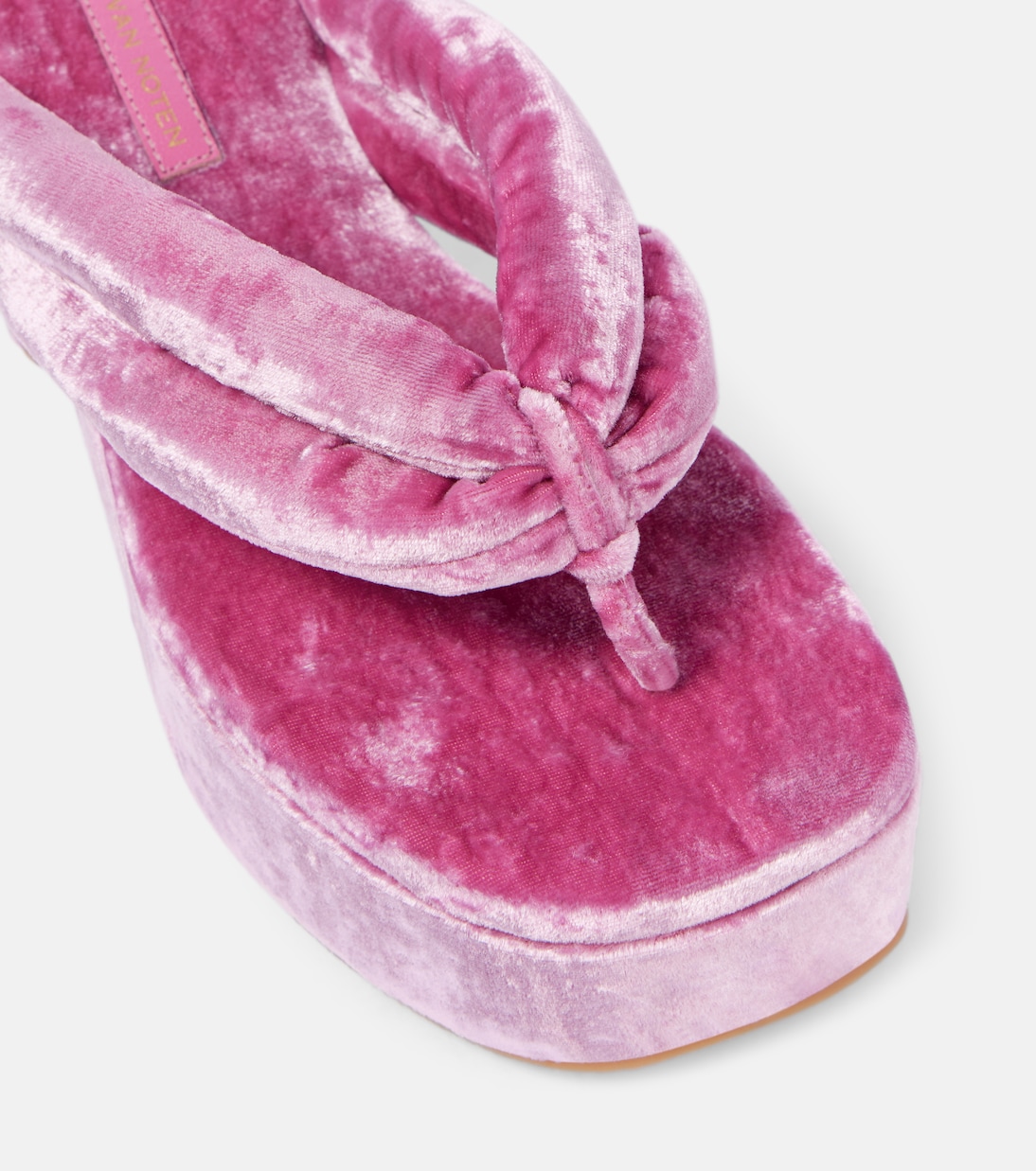 Sandali infradito in velluto con plateau | Dries Van Noten