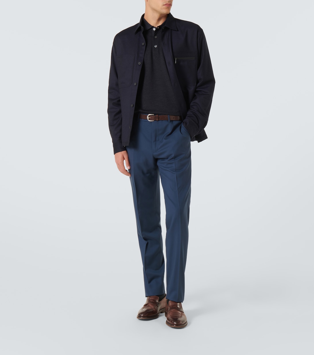Polo de algodón y seda  | Zegna