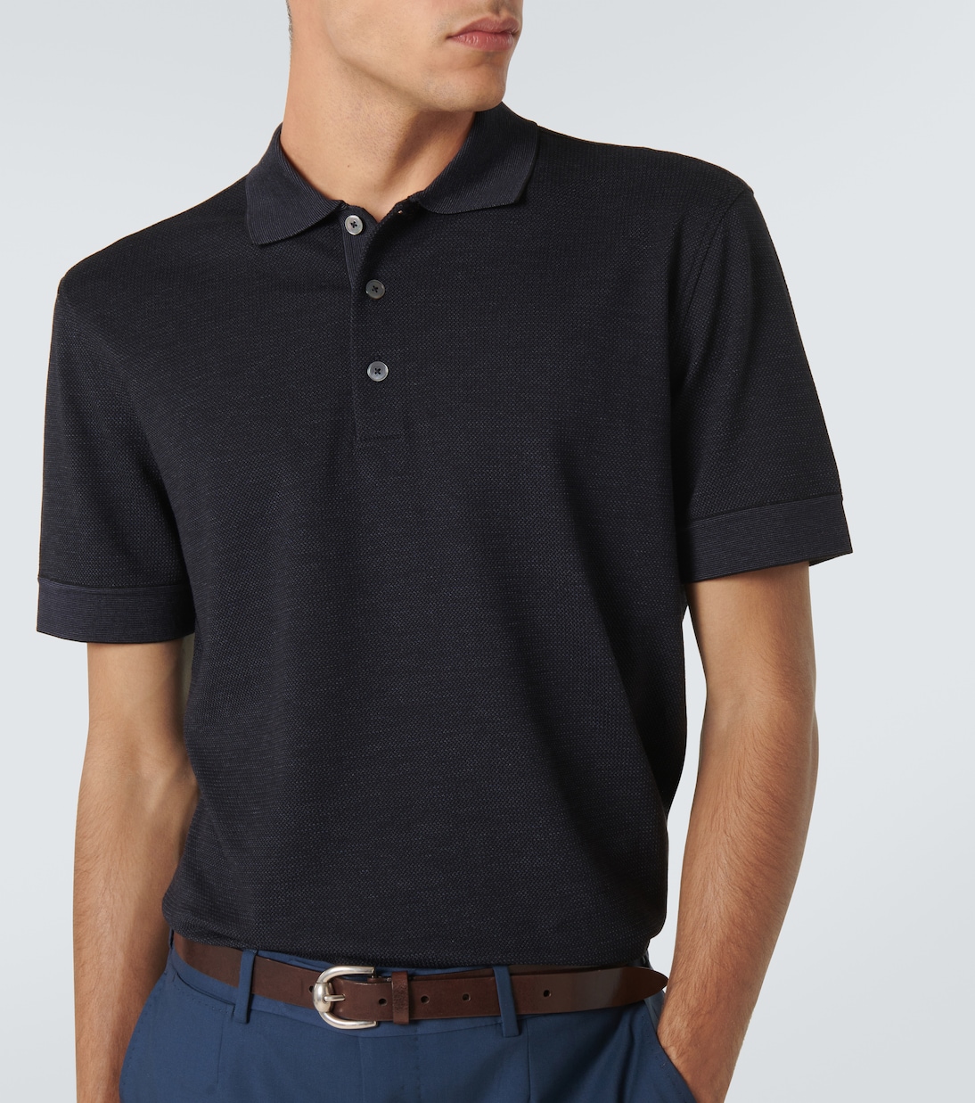 Polo de algodón y seda  | Zegna