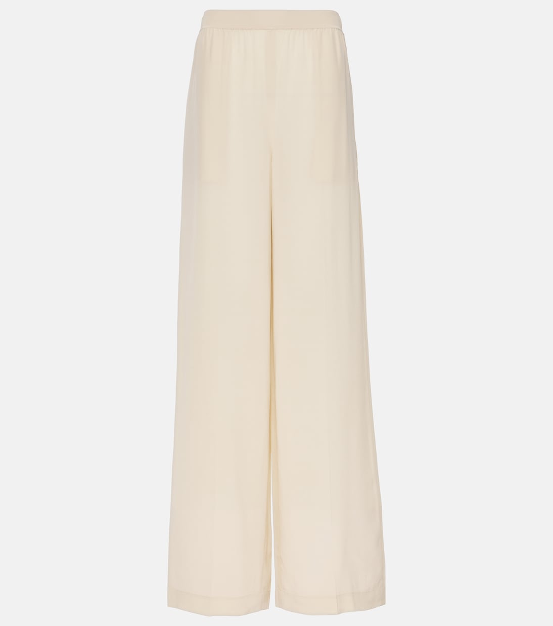 Weite High-Rise-Hose aus Seiden-Crêpe | Joseph