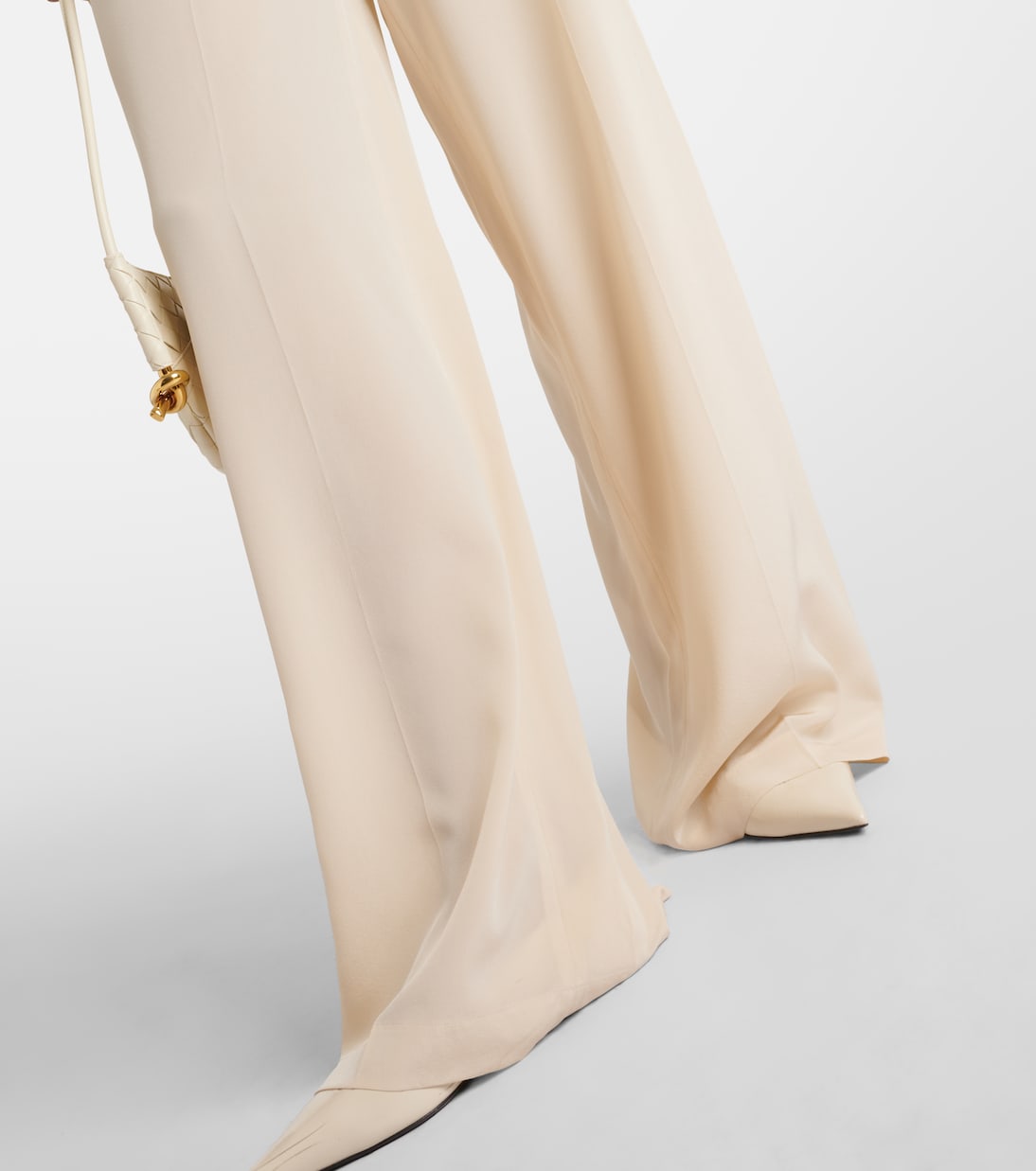 Weite High-Rise-Hose aus Seiden-Crêpe | Joseph