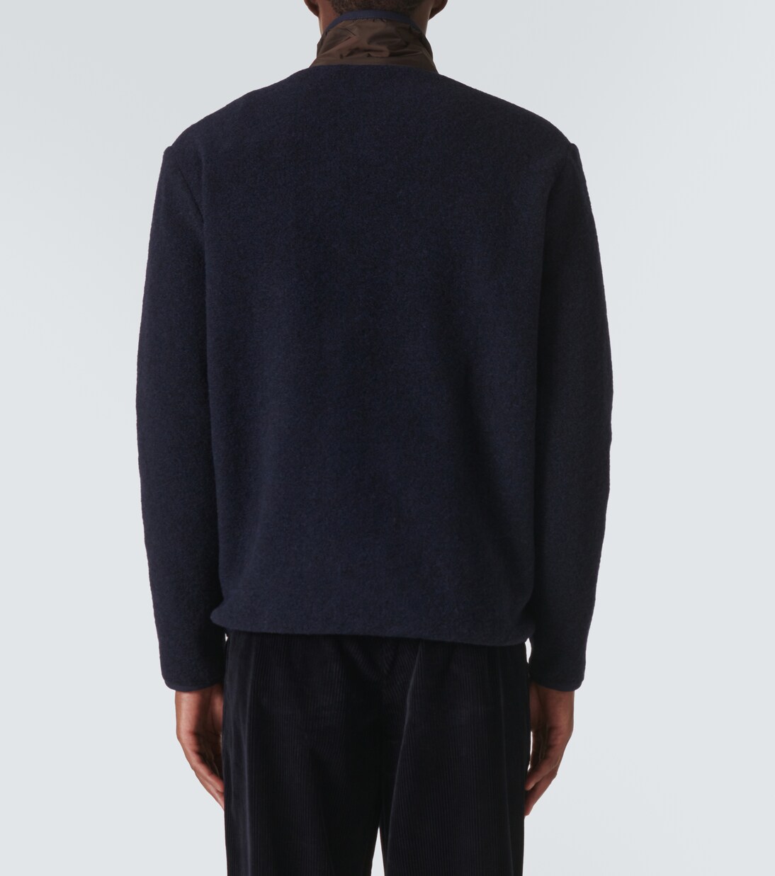 Wool-blend fleece zip-up cardigan | Moncler
