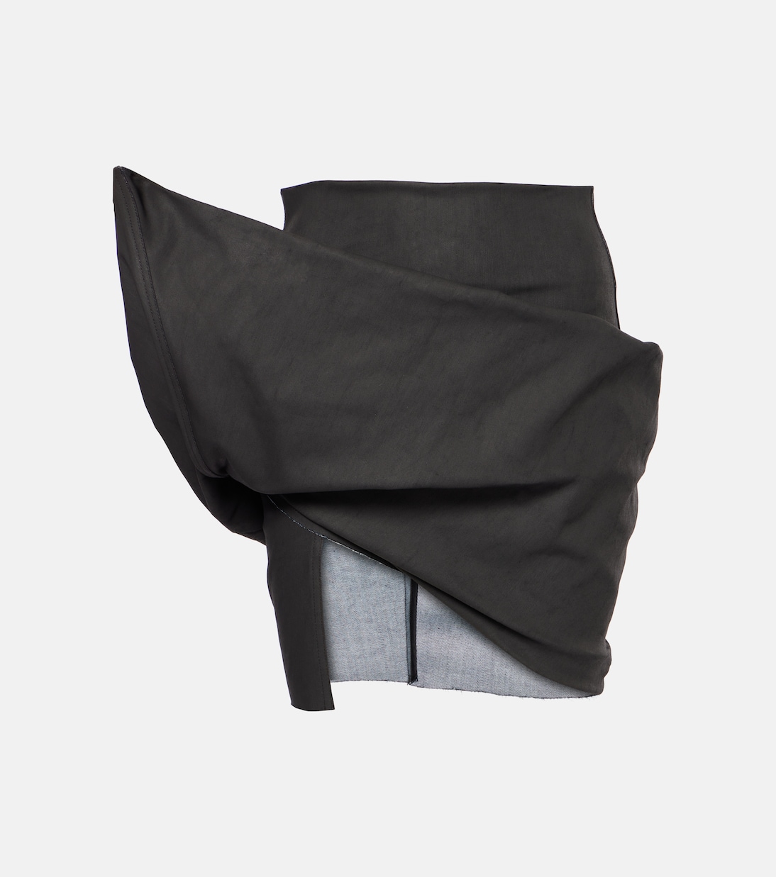Minifalda drapeada de mezcla de algodón | Rick Owens