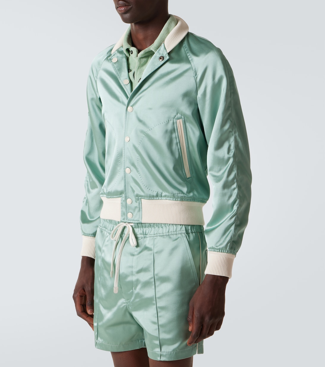 Veste bomber en satin | Tom Ford