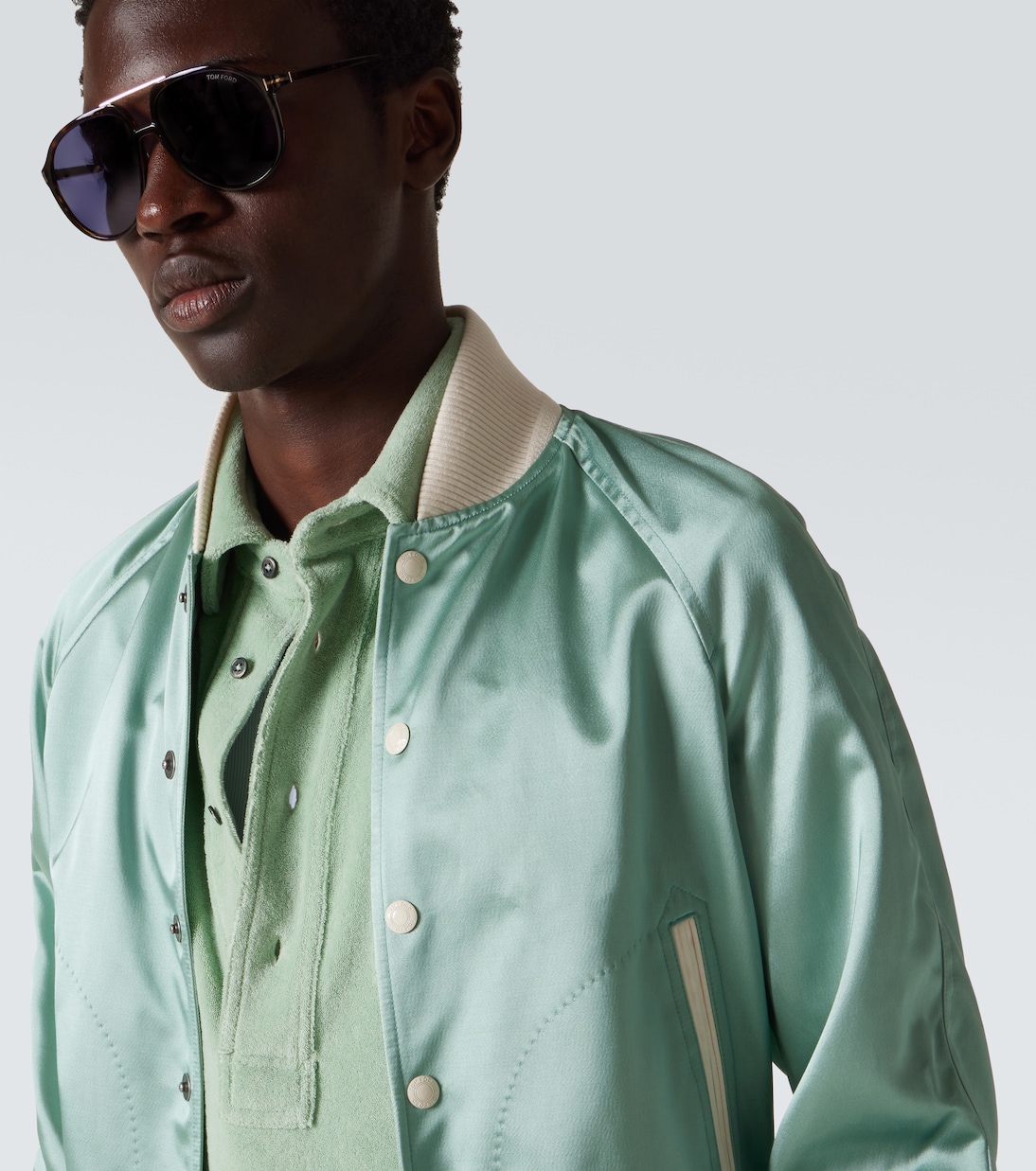 Veste bomber en satin | Tom Ford