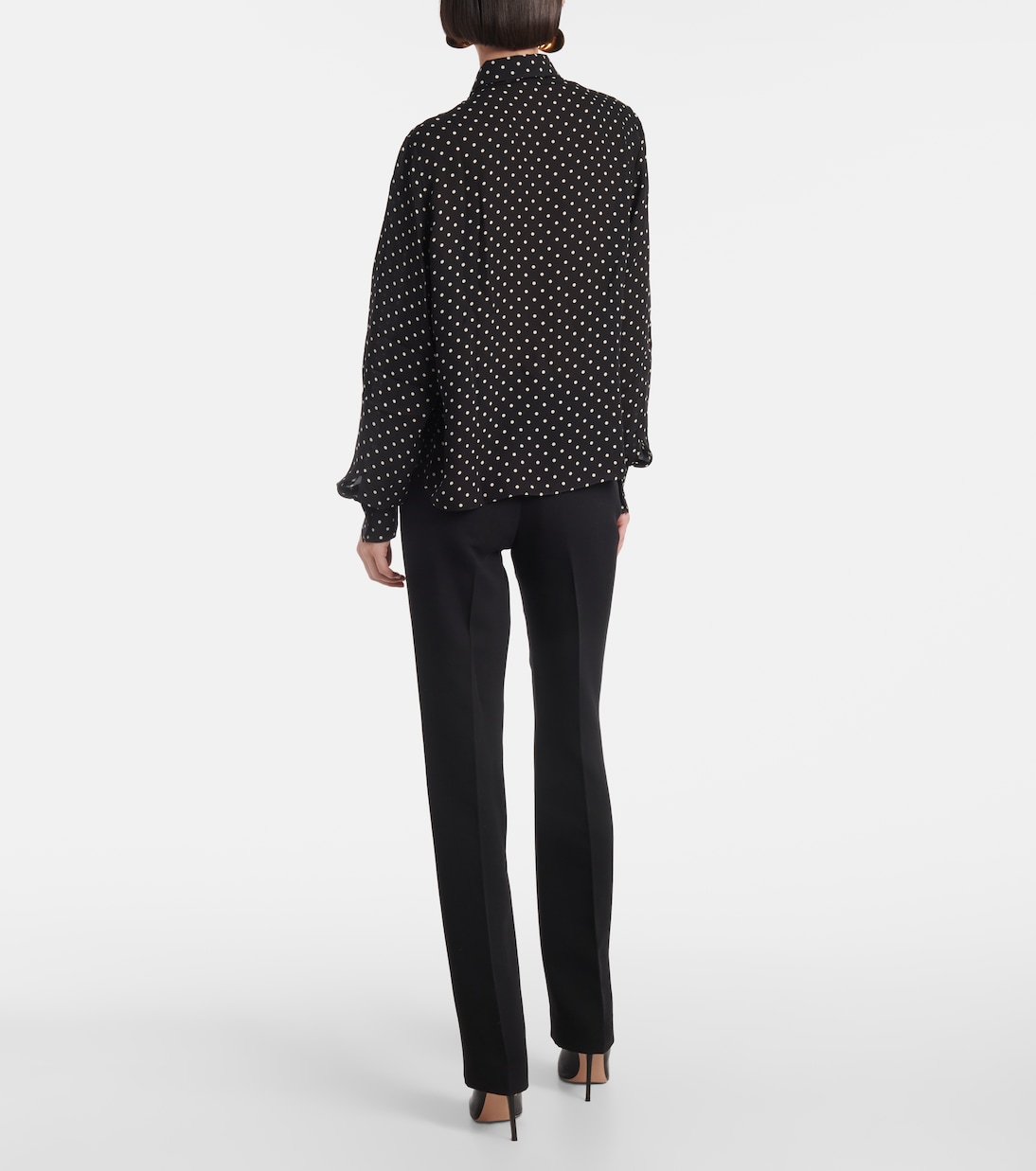 Blusa in seta a pois | Wardrobe.NYC