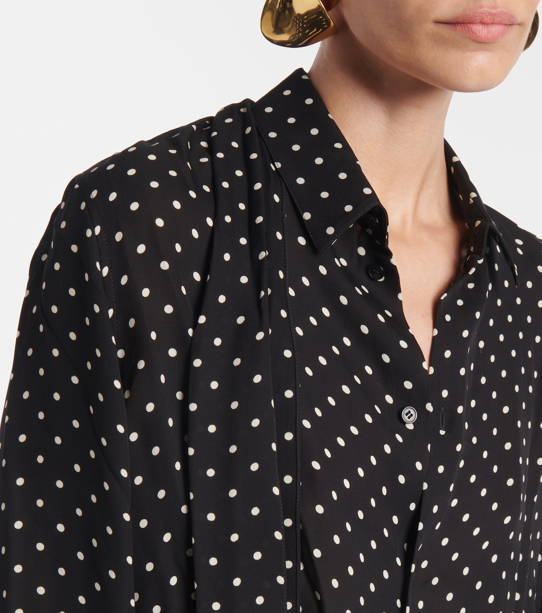 Blusa in seta a pois | Wardrobe.NYC