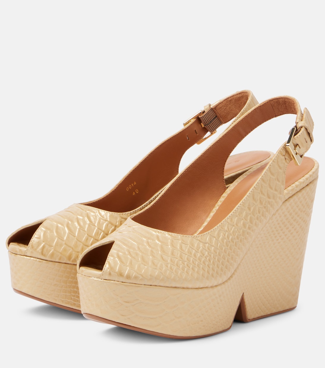 Scarpe con zeppa in pelle effetto serpente di CLERGERIE Dylan per giovani alla moda
