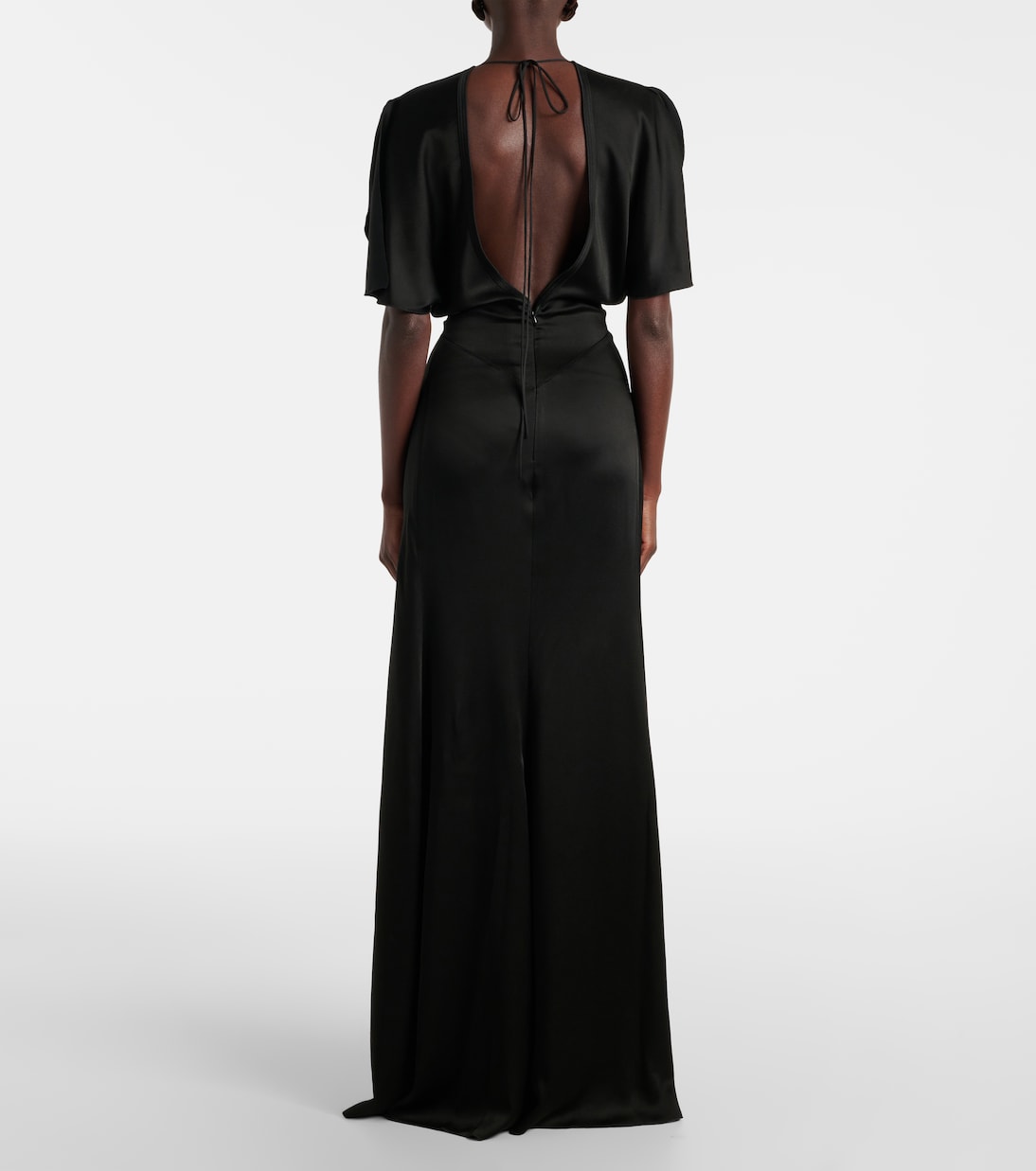Robe longue en satin | Victoria Beckham