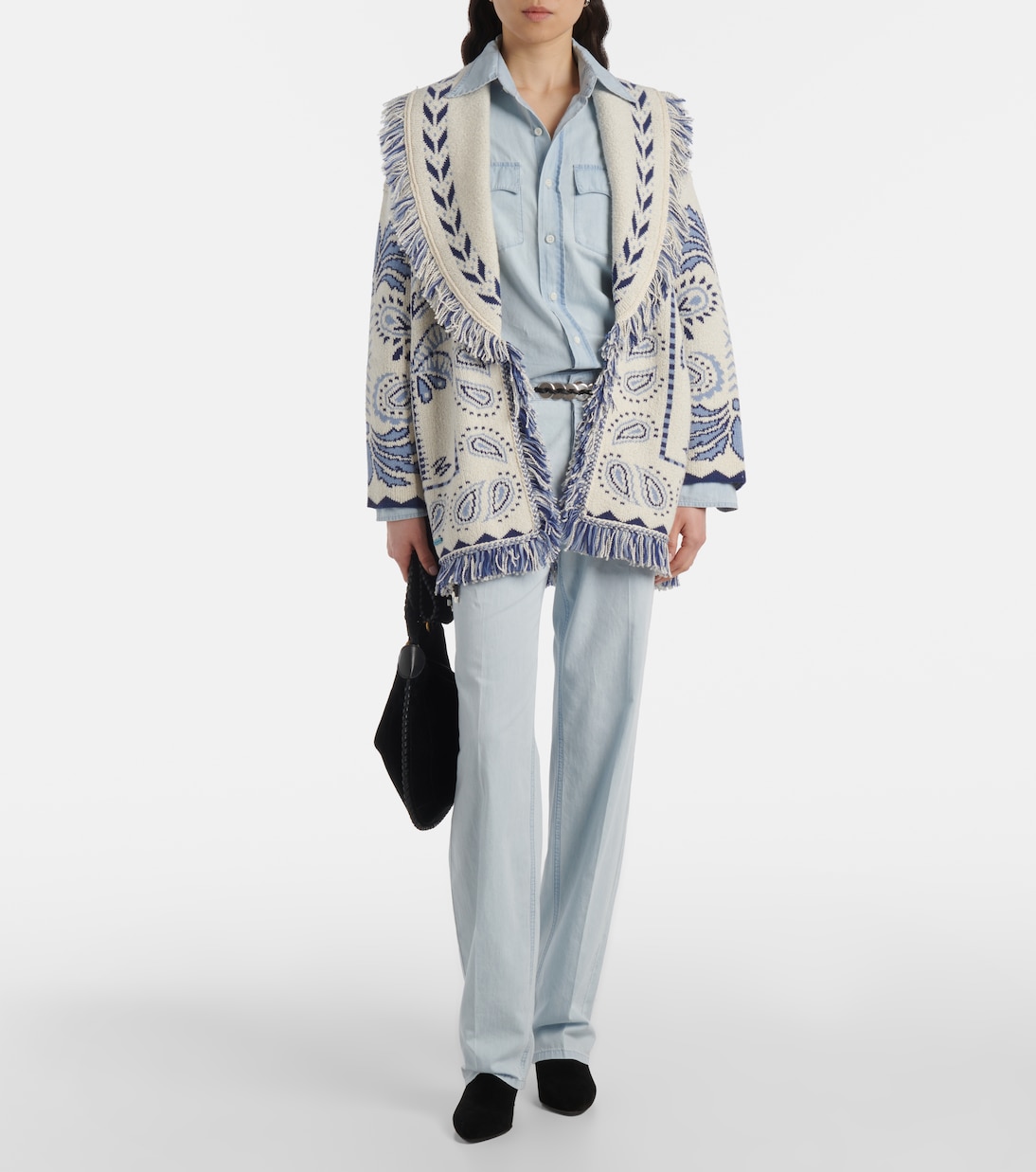 Wild Wonder Foulard wool and cotton cardigan | Alanui