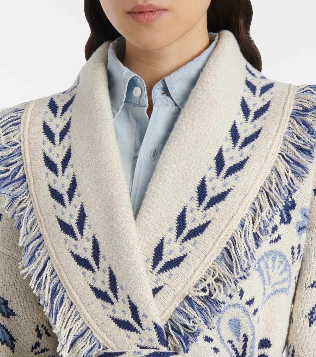 Wild Wonder Foulard wool and cotton cardigan | Alanui