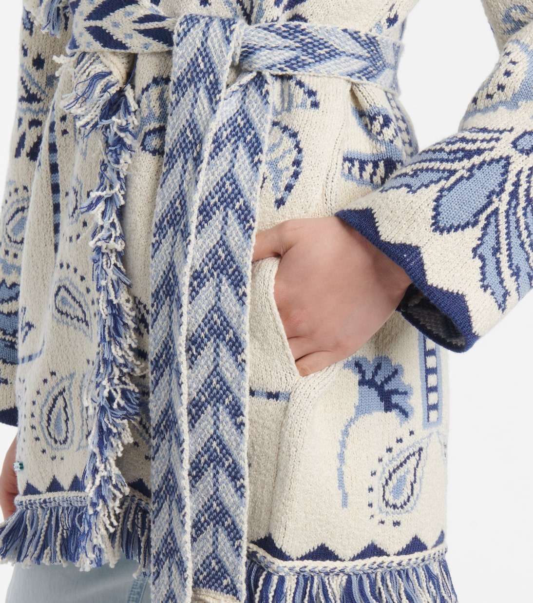 Wild Wonder Foulard wool and cotton cardigan | Alanui