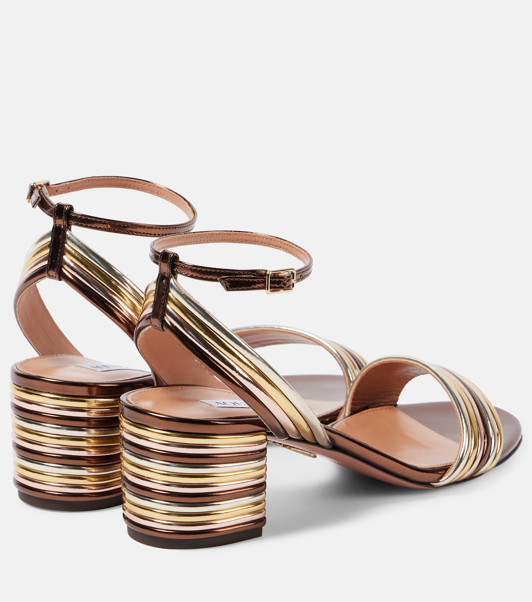 Sandalen Sundance 50 aus Metallic-Lederimitat | Aquazzura
