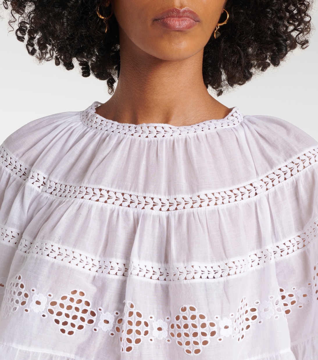 Top Dilama in voile di cotone con ricamo | Marant Etoile