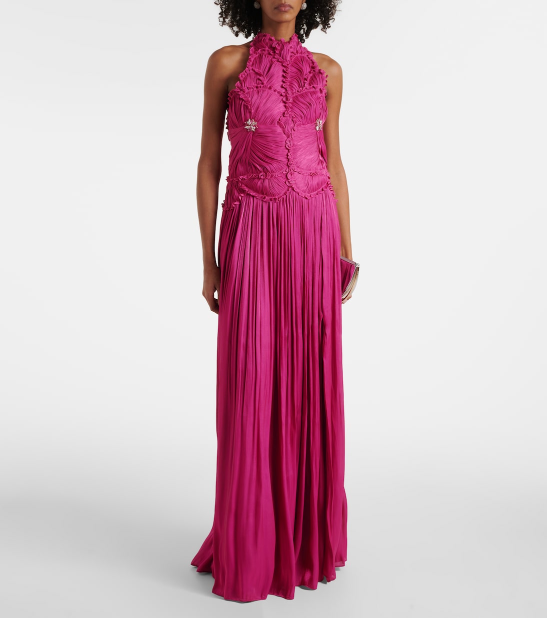 Vestido de fiesta Attina con cuello halter | Costarellos