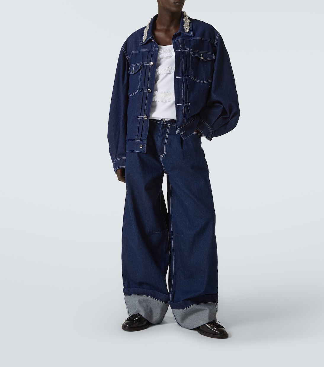 Jeansjacke mit Kristallen | Simone Rocha