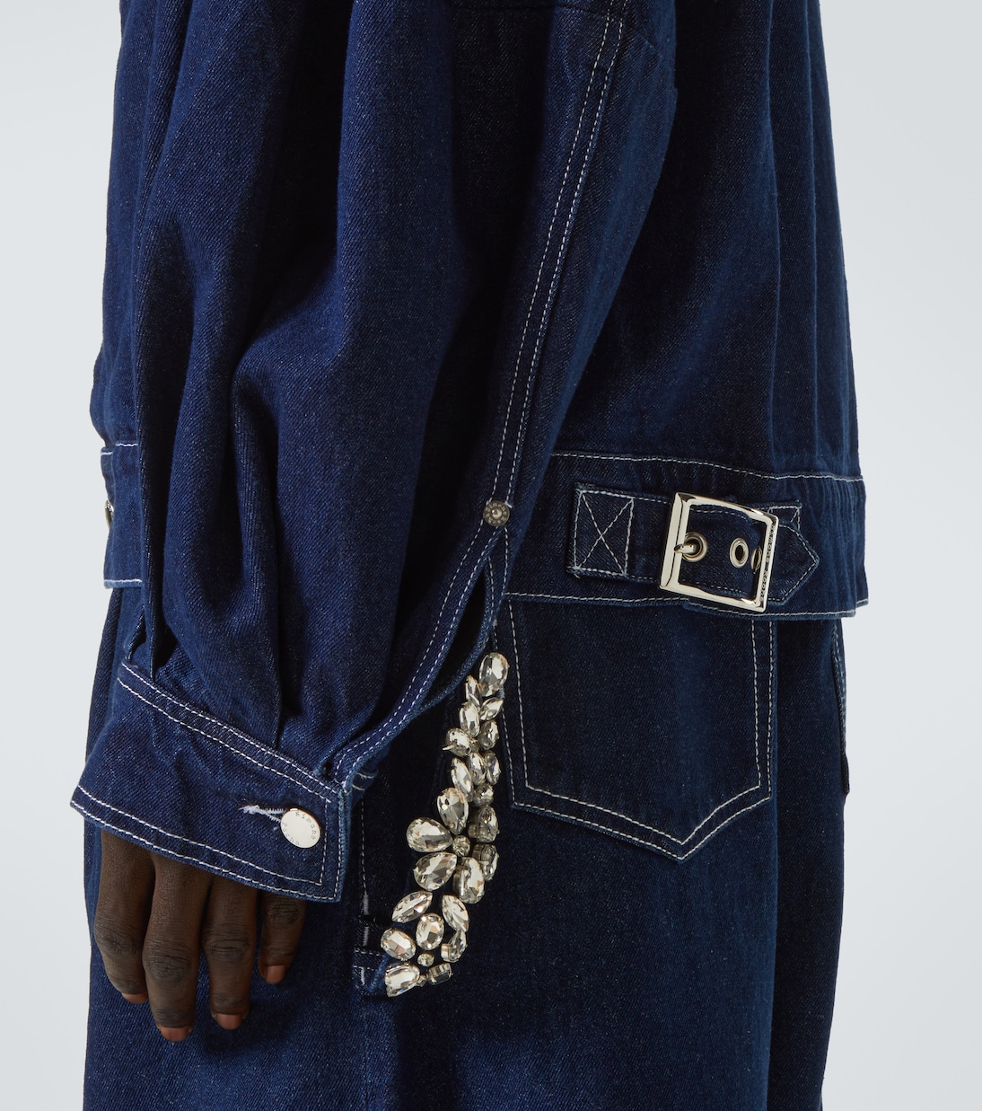 Jeansjacke mit Kristallen | Simone Rocha