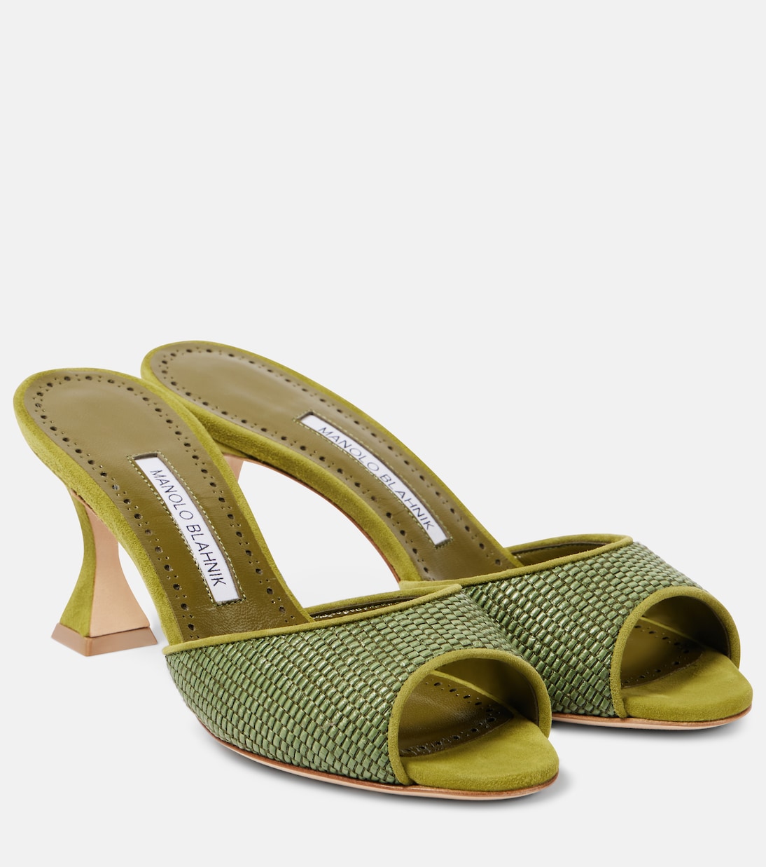Mules Jadara 70 in rafia | Manolo Blahnik