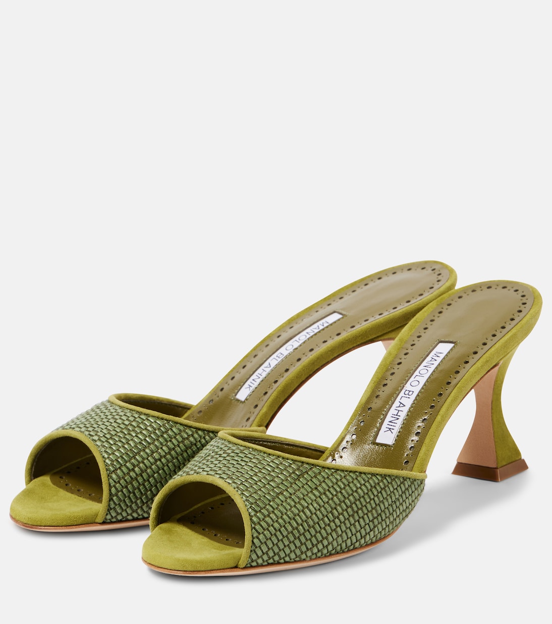 Mules Jadara 70 in rafia | Manolo Blahnik