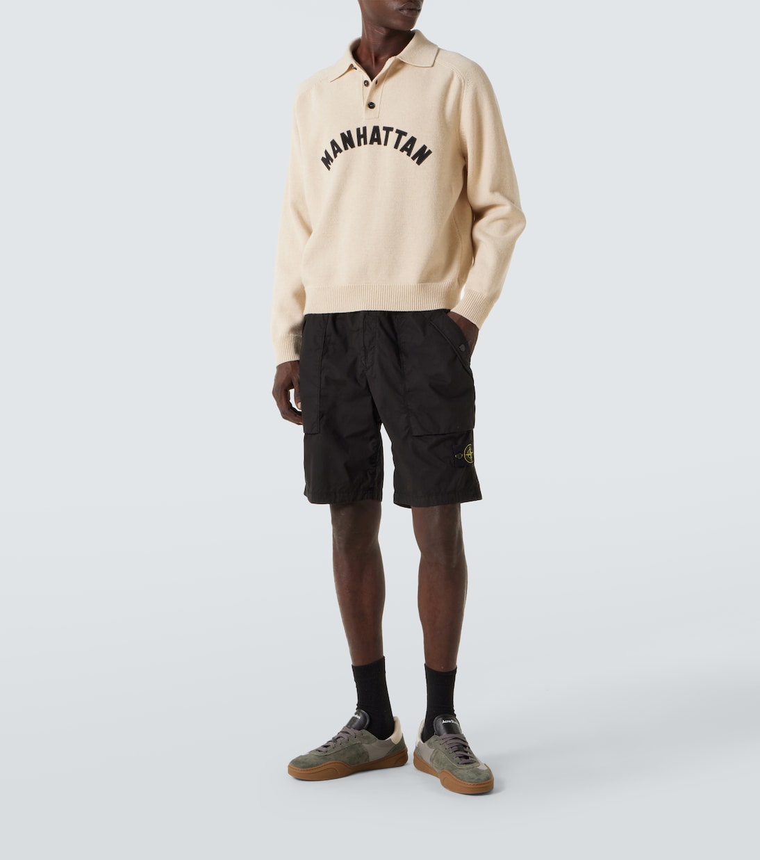 Shorts cargo Compass in misto cotone | Stone Island