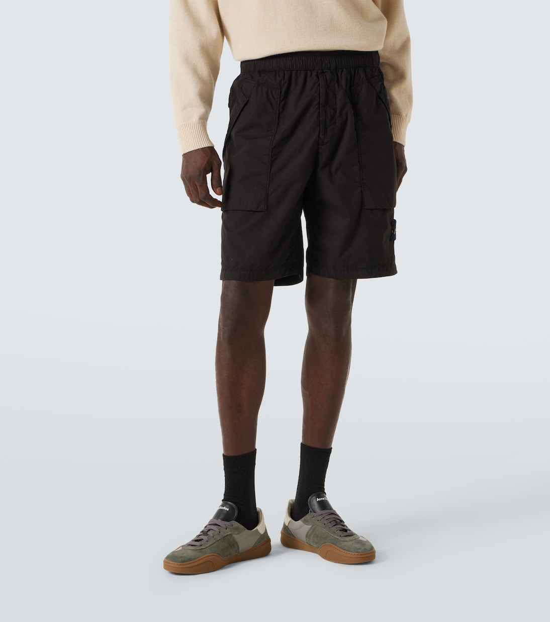 Shorts cargo Compass in misto cotone | Stone Island