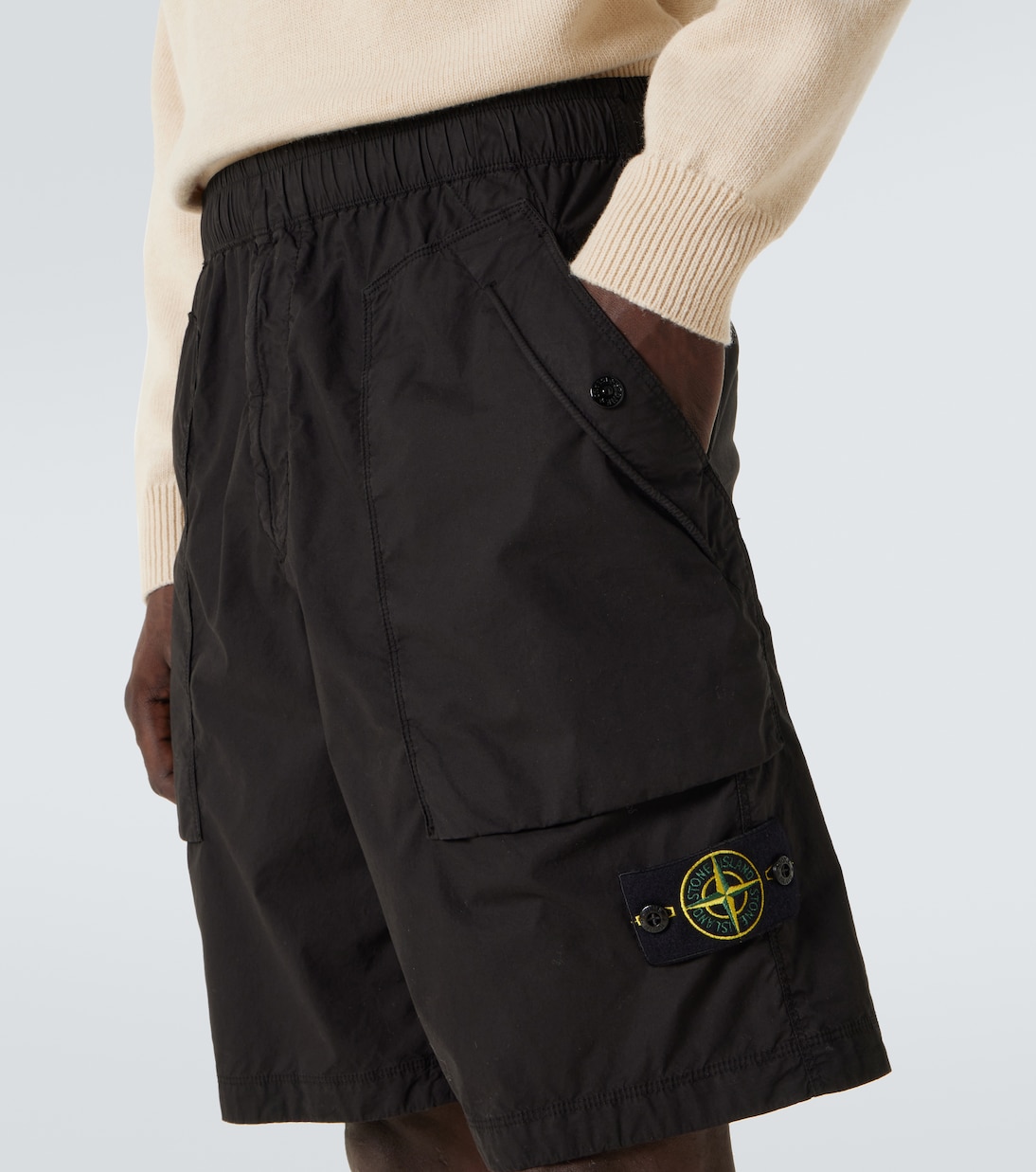 Shorts cargo Compass in misto cotone | Stone Island